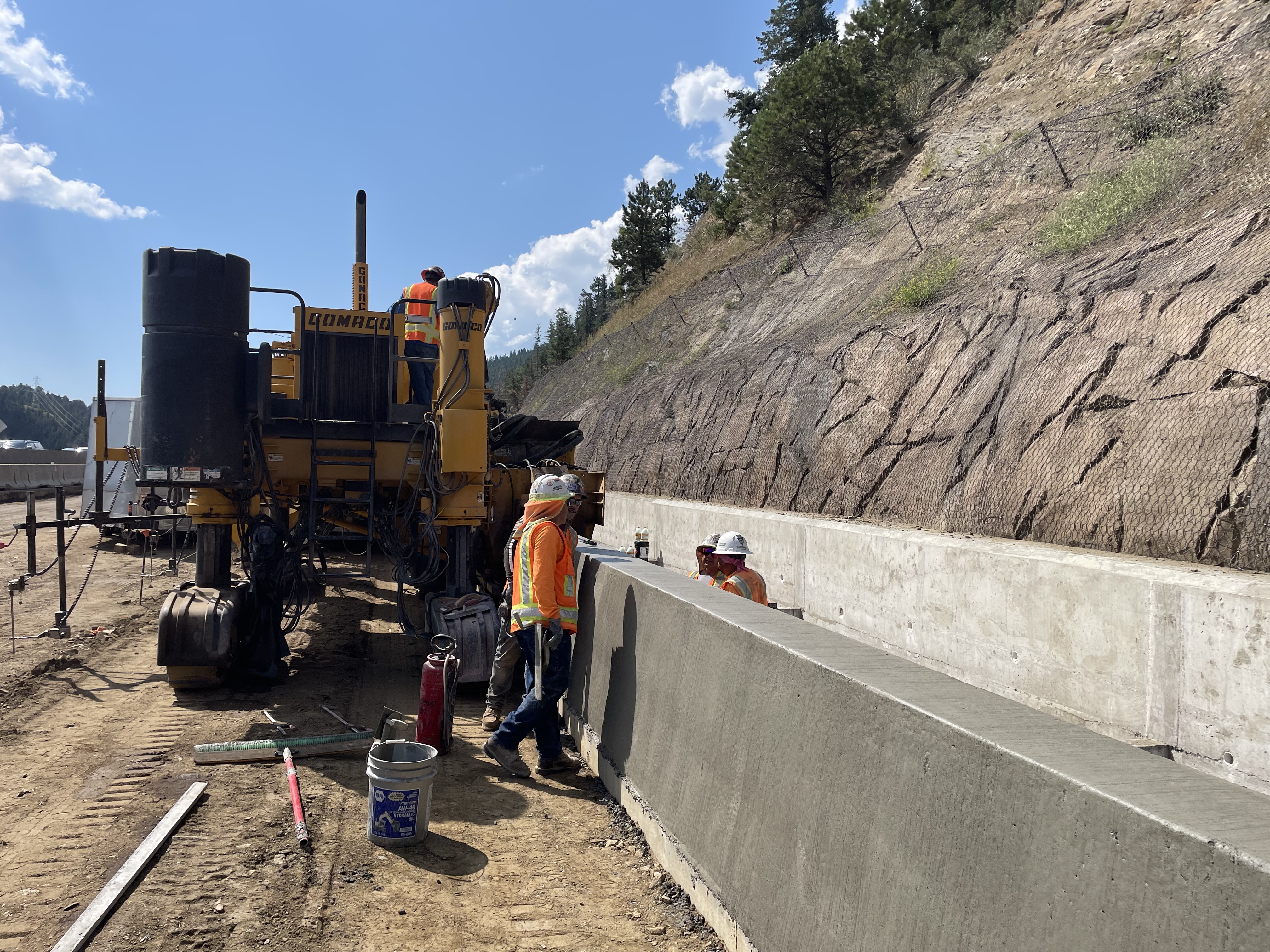 I-70 Floyd Hill Crews Installing Slip Barrier.jpg detail image