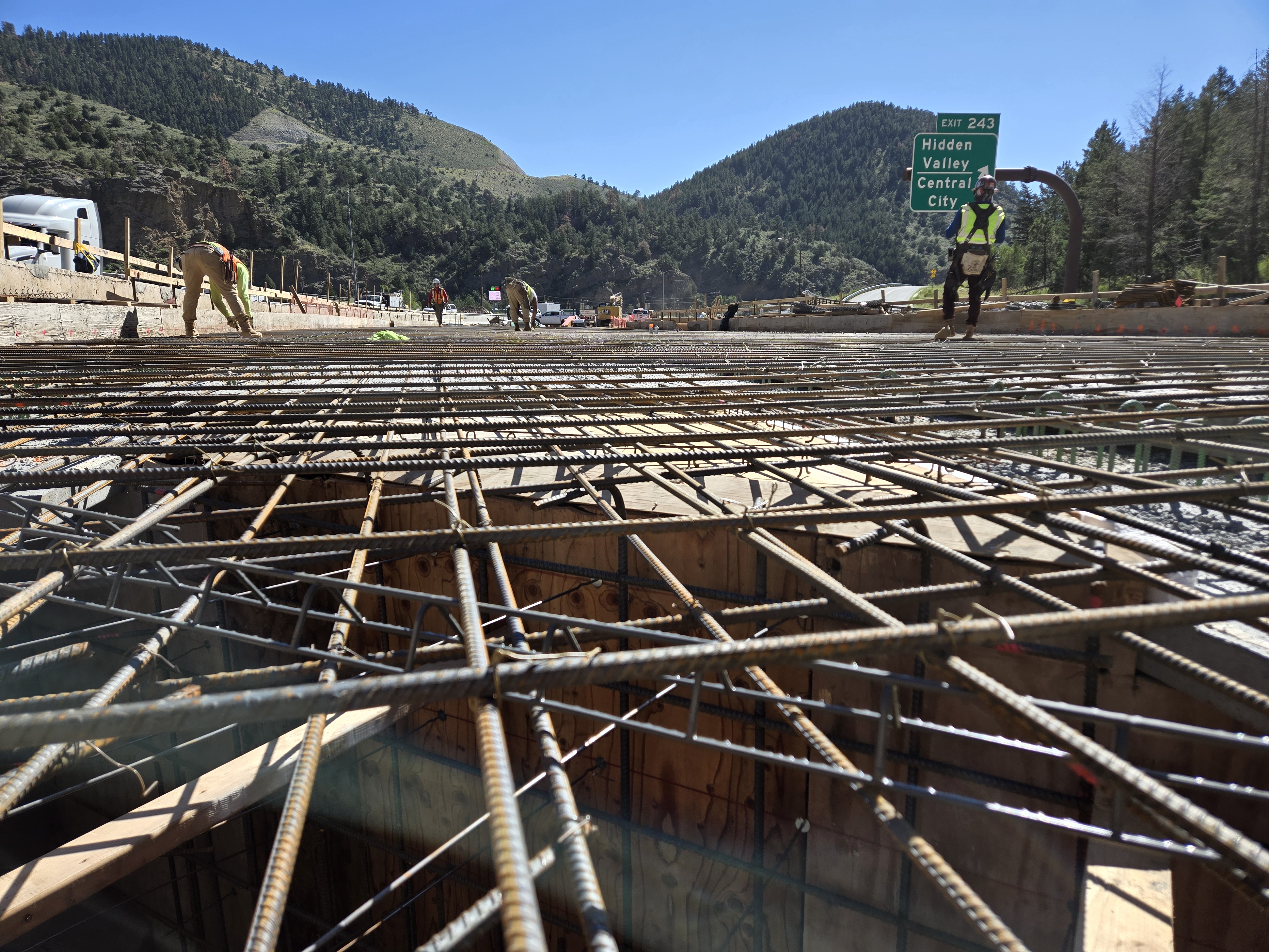 I-70 Floyd Hill Crews Installing Temporary Bridge.jpg detail image