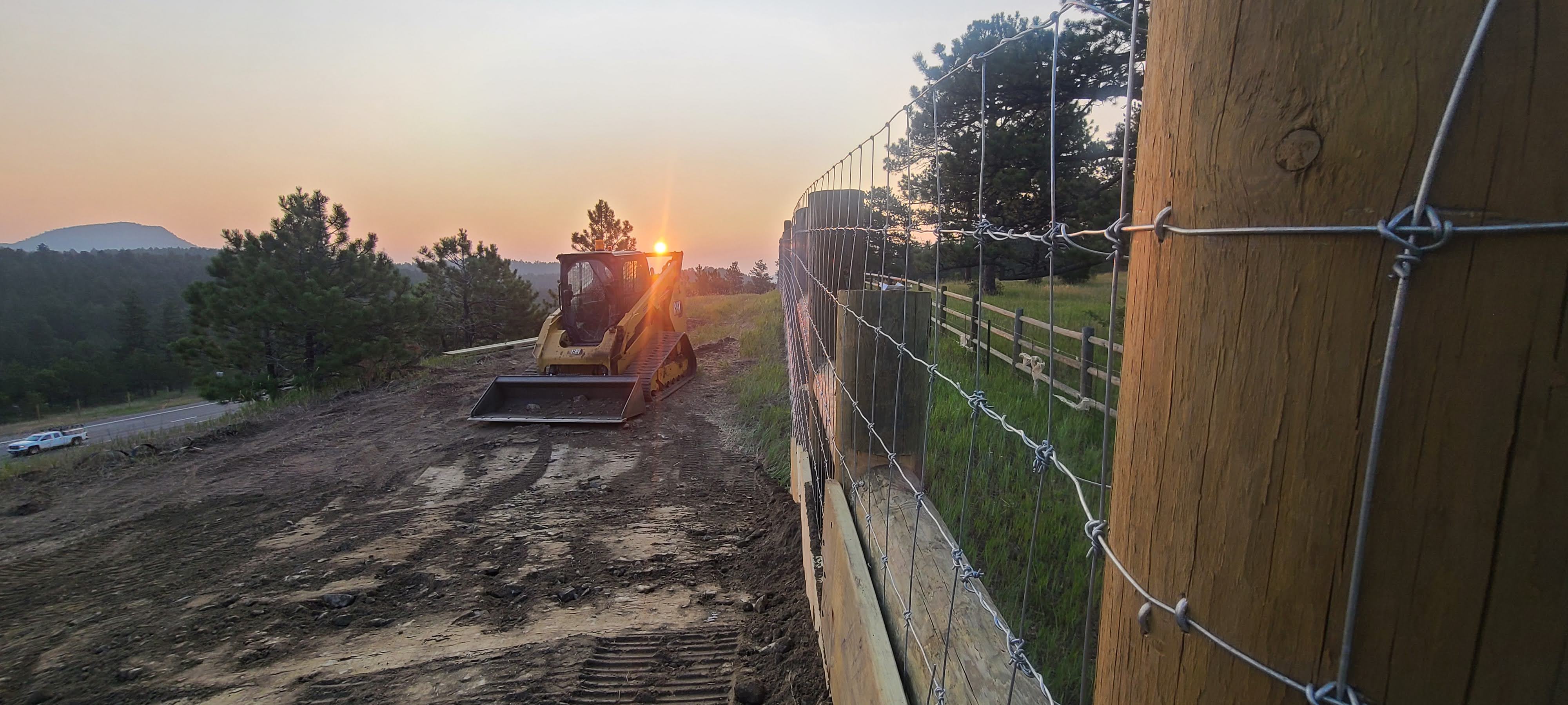 I-70 Floyd Hill Deer Fence Game Ramp Construction.jpg detail image