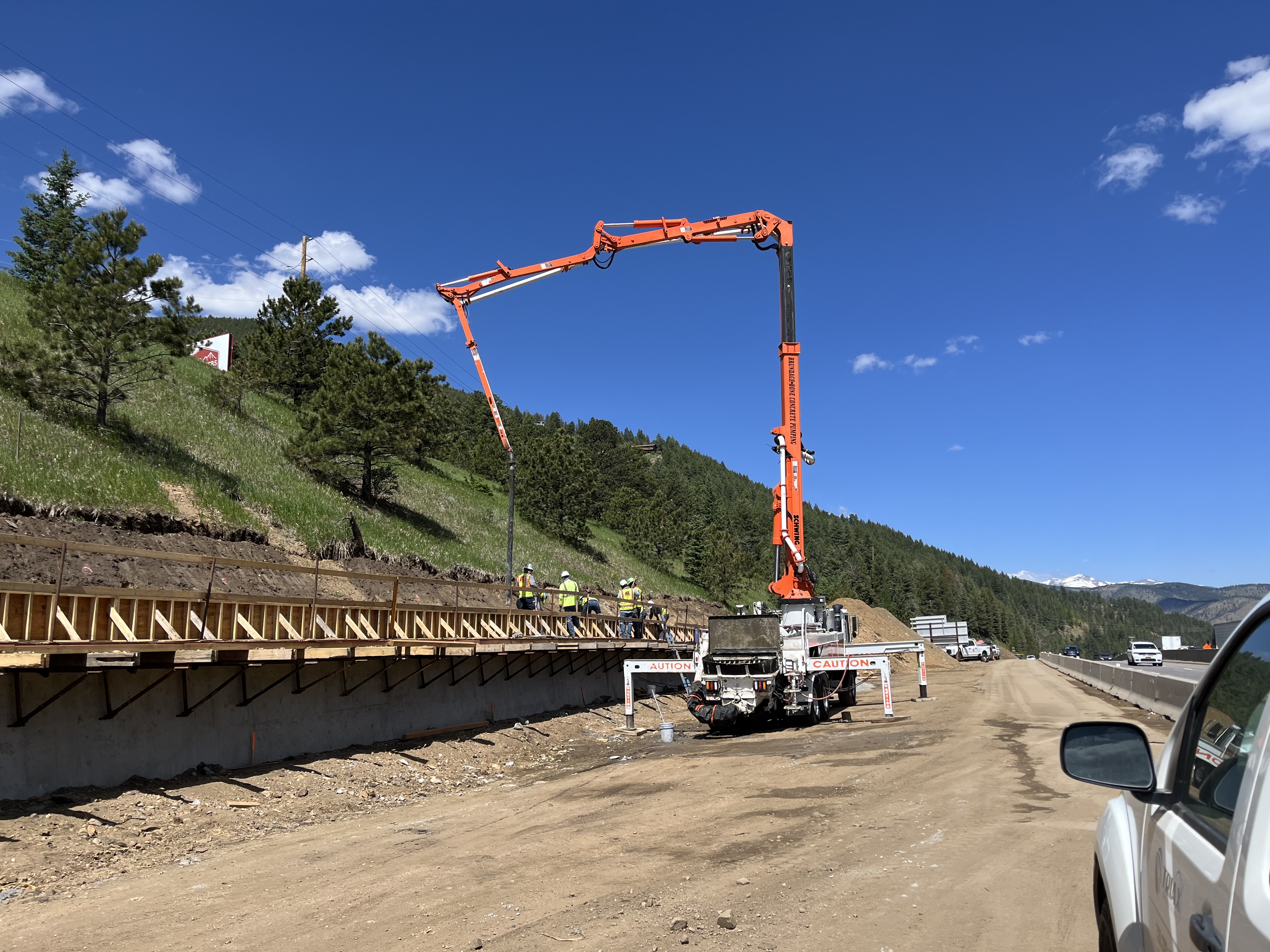 I-70 Floyd Hill Truck Pumping Concrete for Coping at Wall E-3.jpg detail image