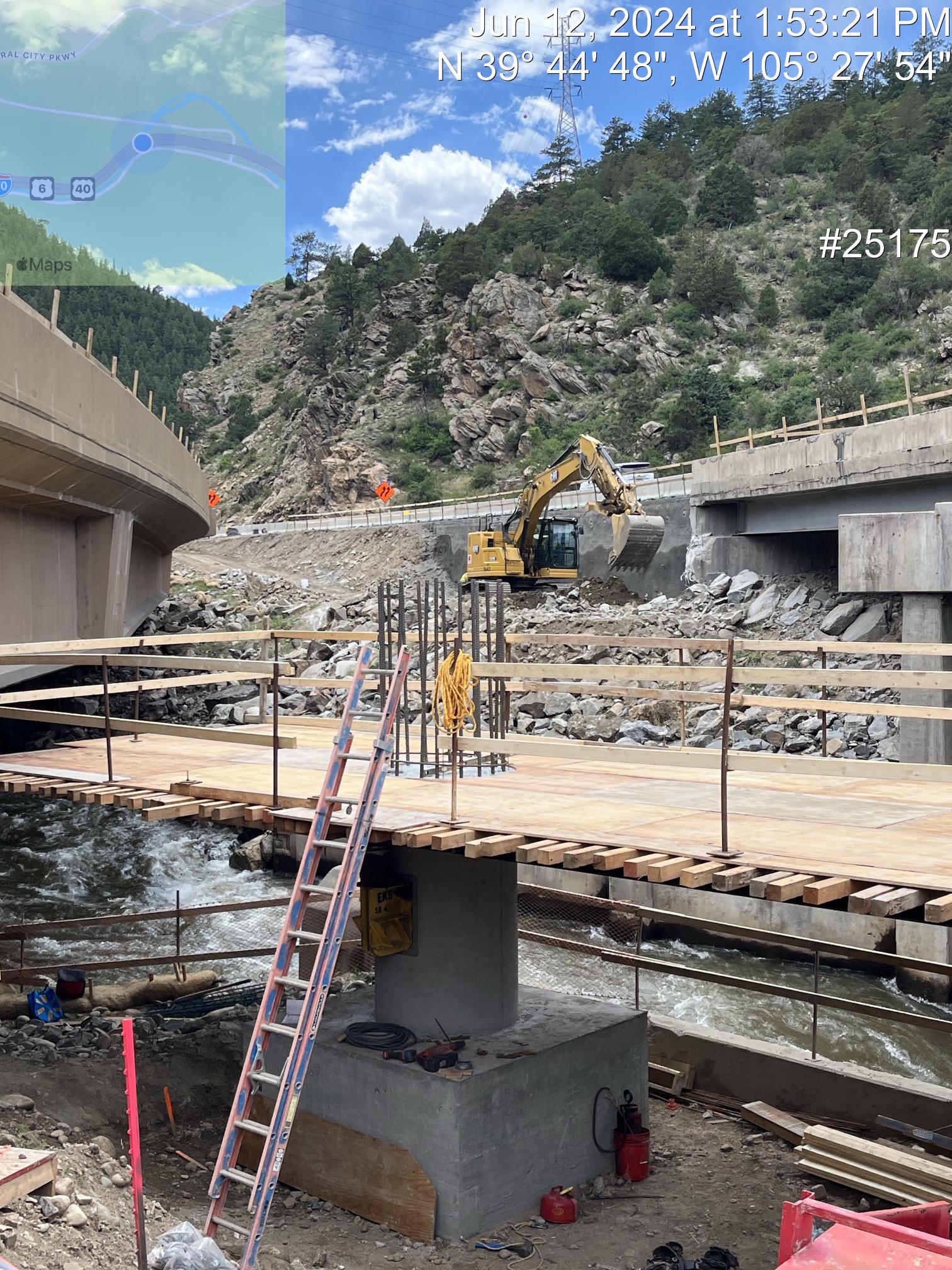 I-70 Floyd Hill Work on Temporary Bridge Structure.JPG detail image