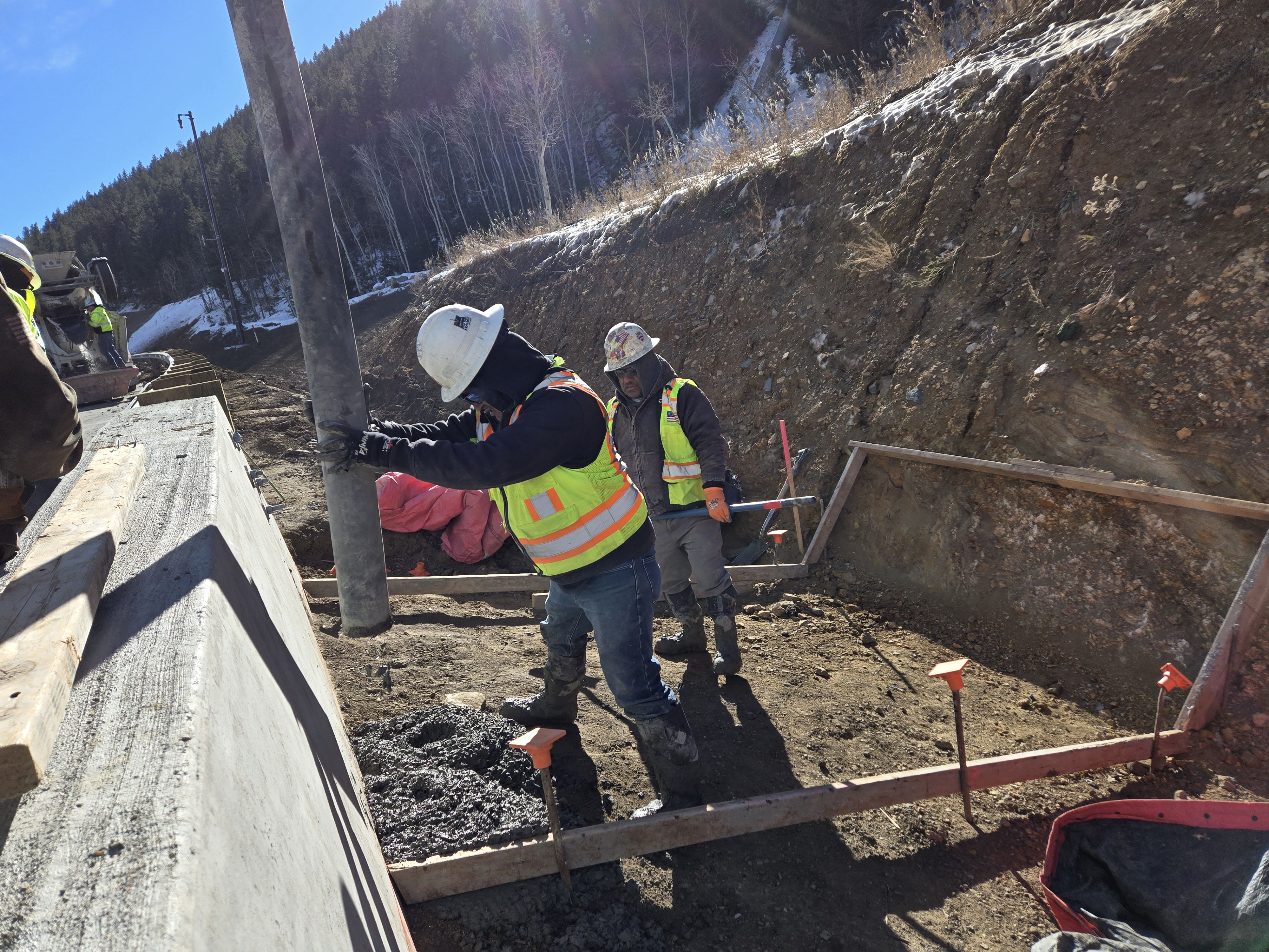 Concrete pour slope paving I-70 Floyd Hill Project detail image