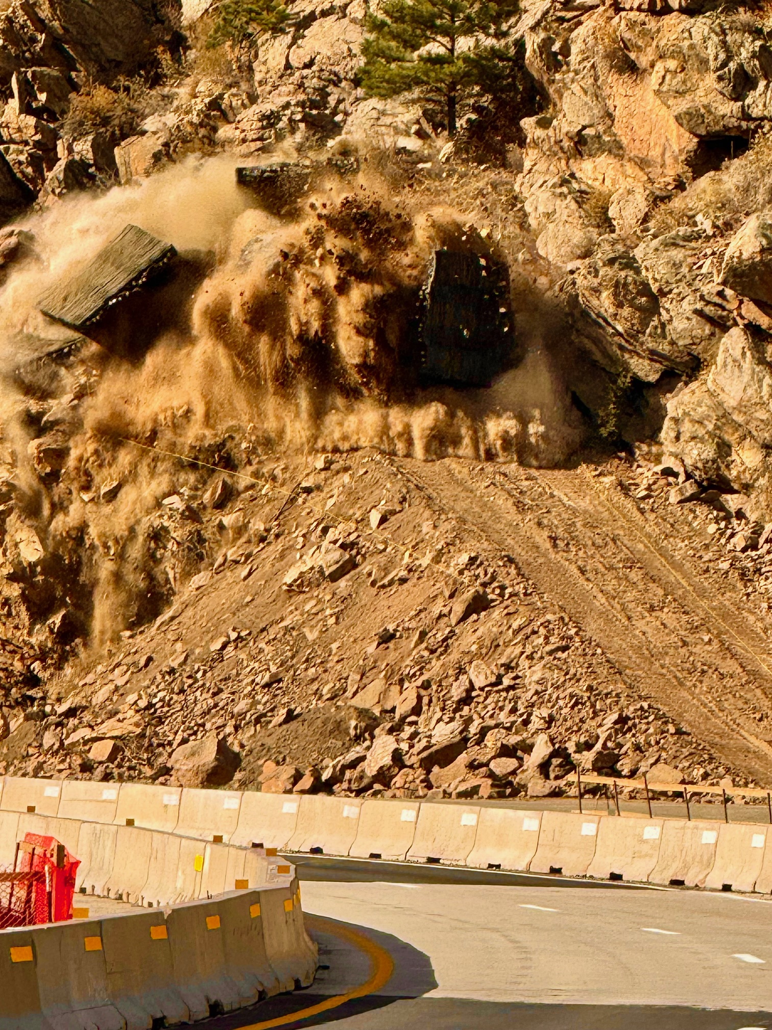 Rock blasting I-70 Floyd Hill Project detail image