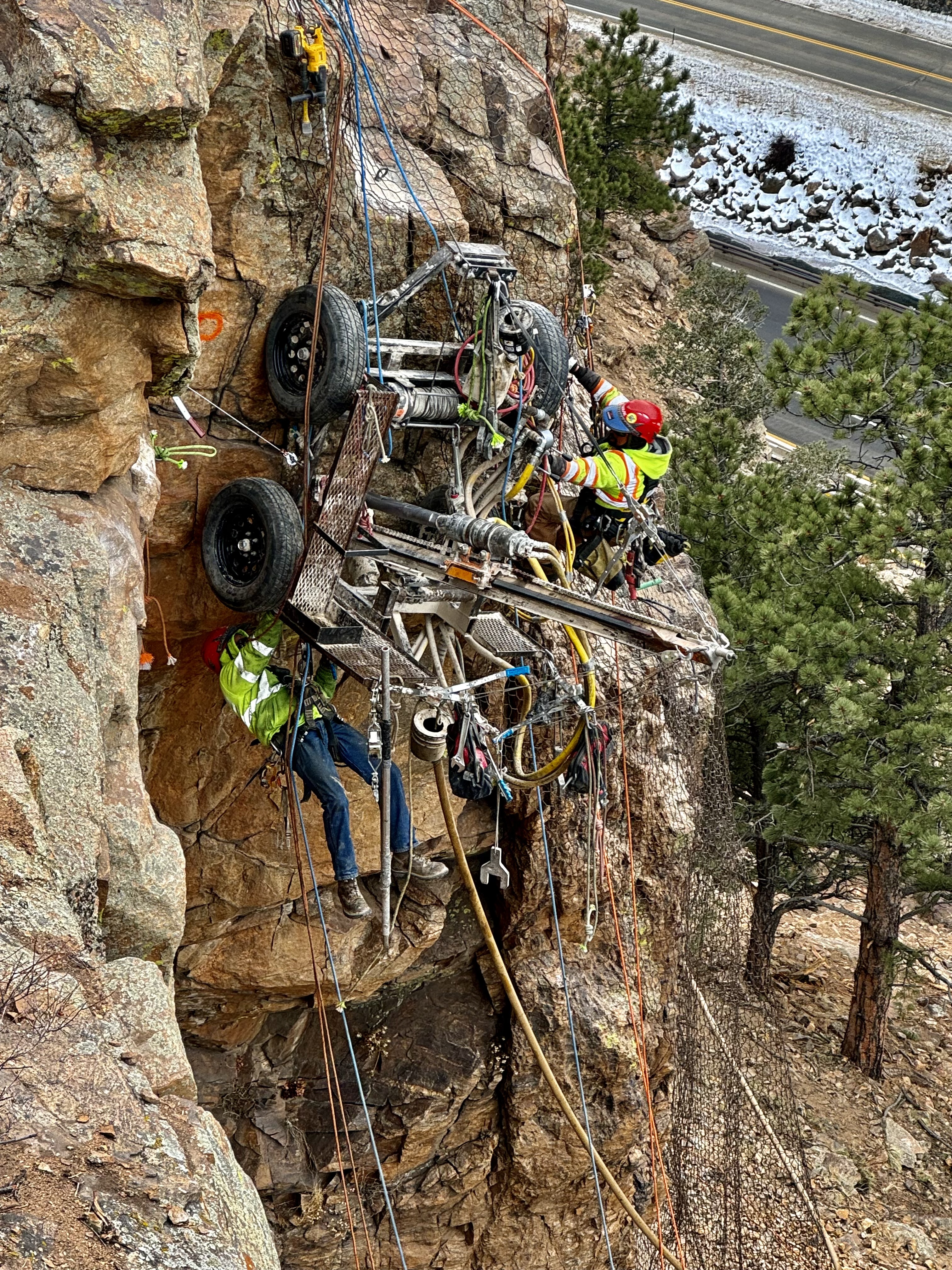 Rock bolting I-70 Floyd Hill Project detail image