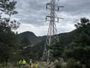 Crews Evaluating the Area above the Large West Section Rock Cut