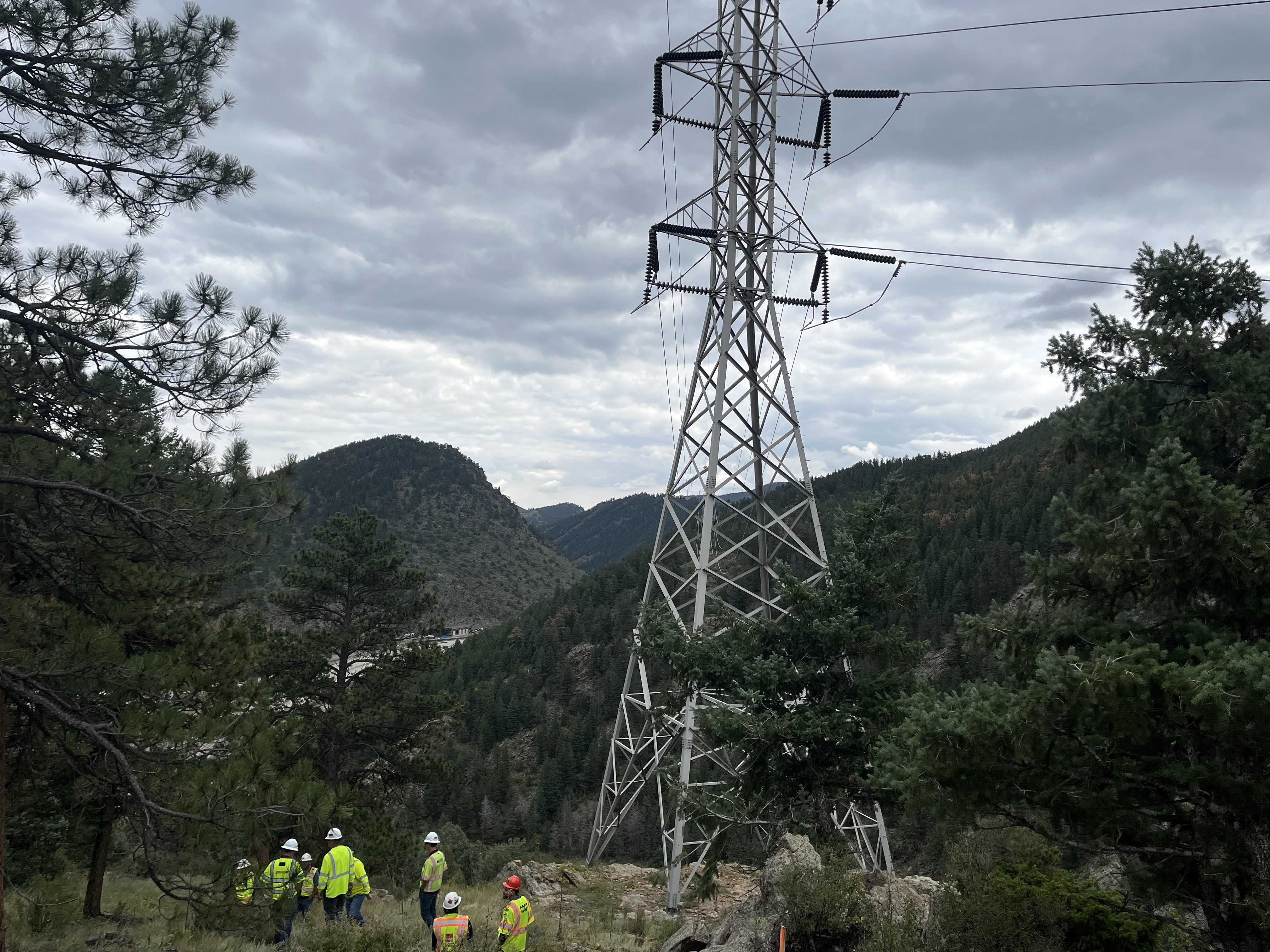 I-70 Floyd Hill Crews Evaluating the Area Above the Large West Section Rock Cut.jpg detail image