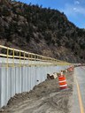 Easterly view of MSE wall construction in progress at MP 237 thumbnail image