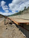 Westerly view of MSE wall construction in progress at MP 236 thumbnail image