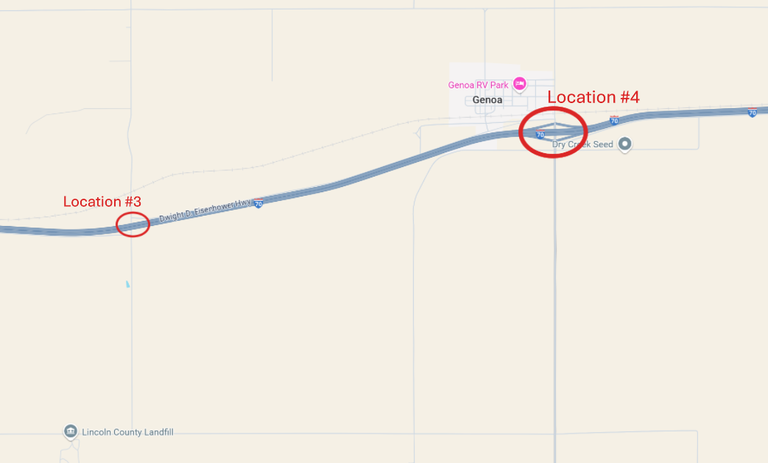 Map of I-70 Rural Bridge Rehabilitation project locations on County Road 31 and CR 36