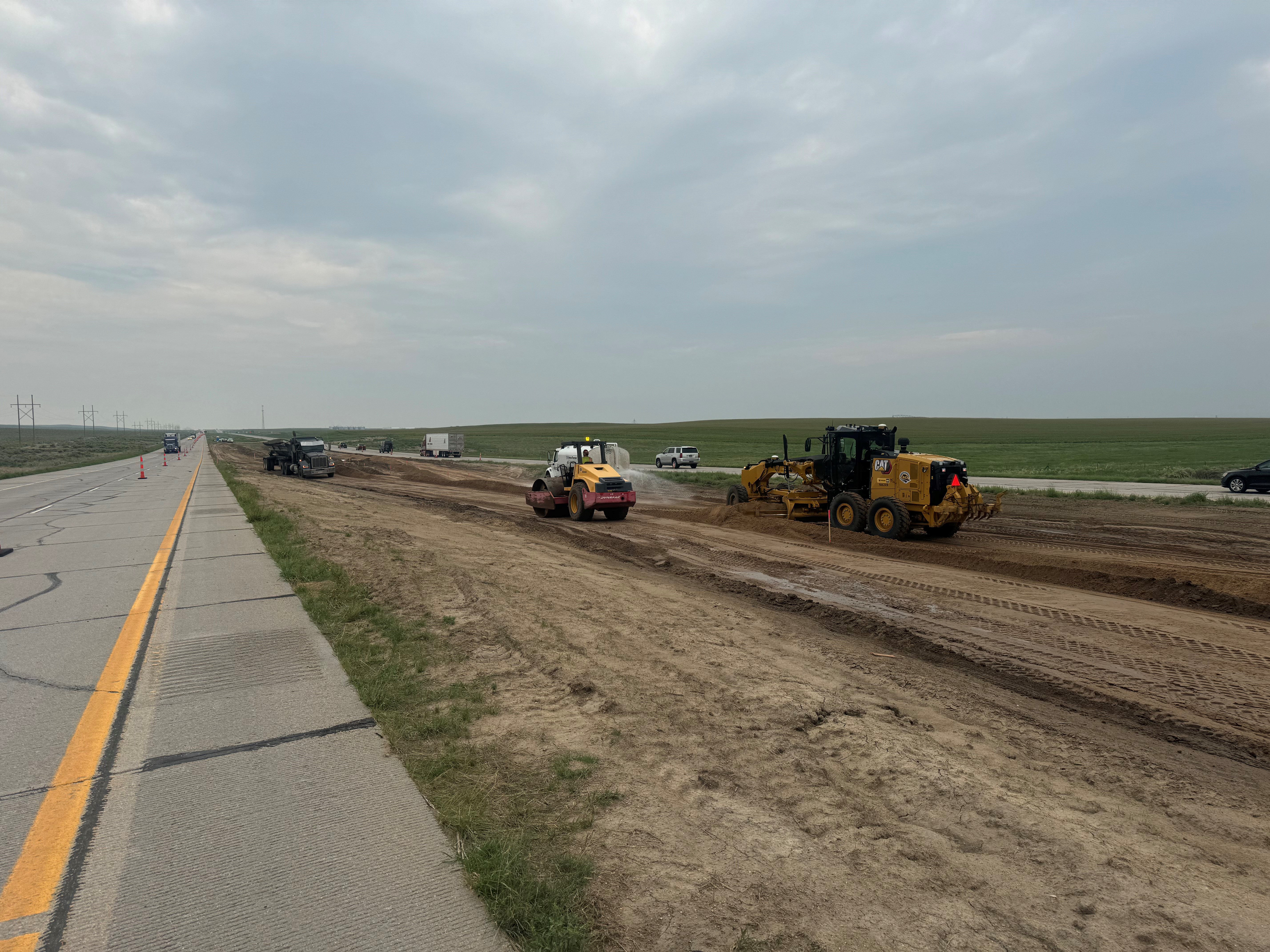 I-76 Corridor Improvements Earthwork Compaction During Early Stages of Building Median Crossovers.jpg detail image