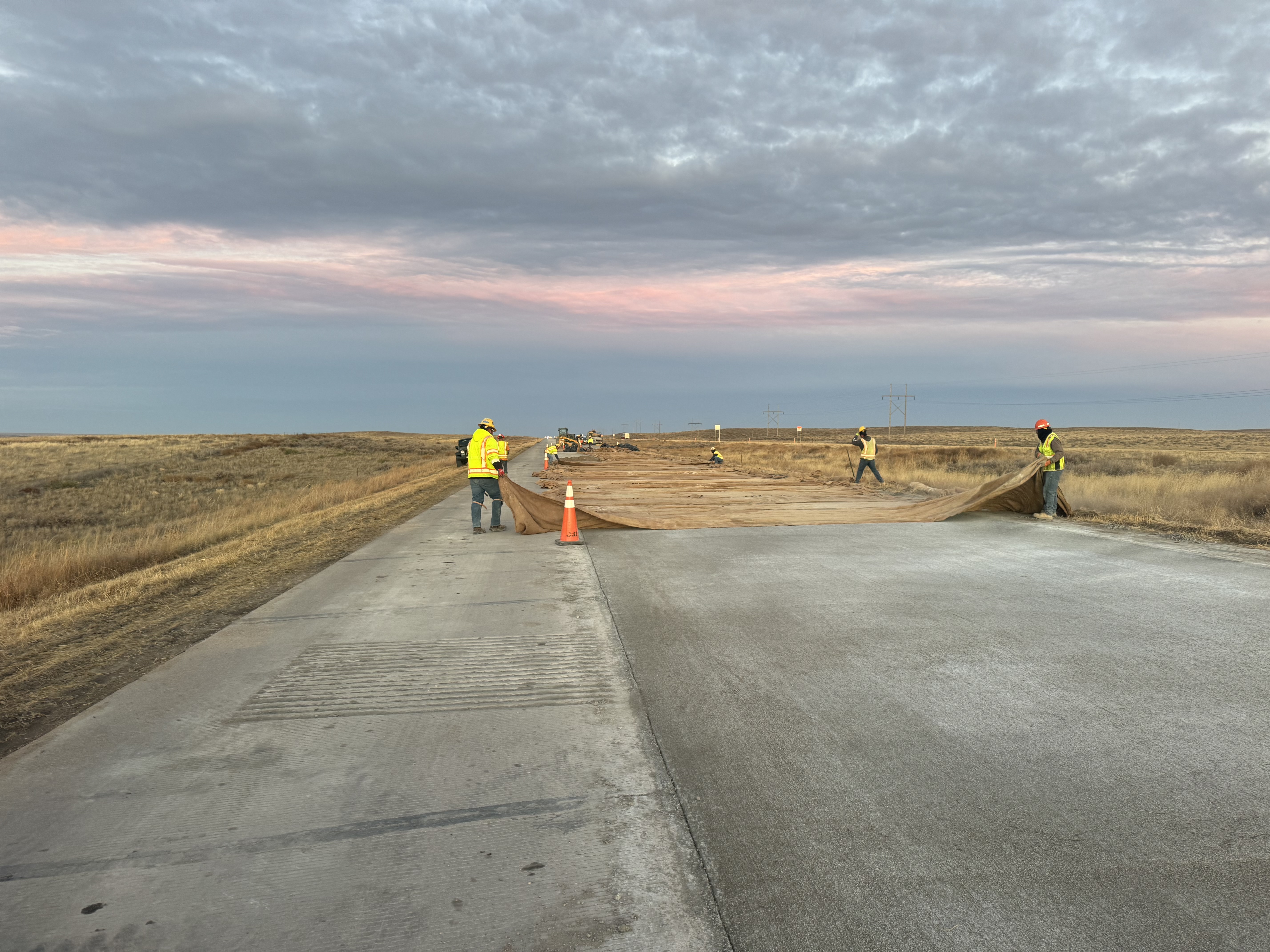 I-76 Corridor Improvements Covering Fresh Concrete November 2024.jpg detail image