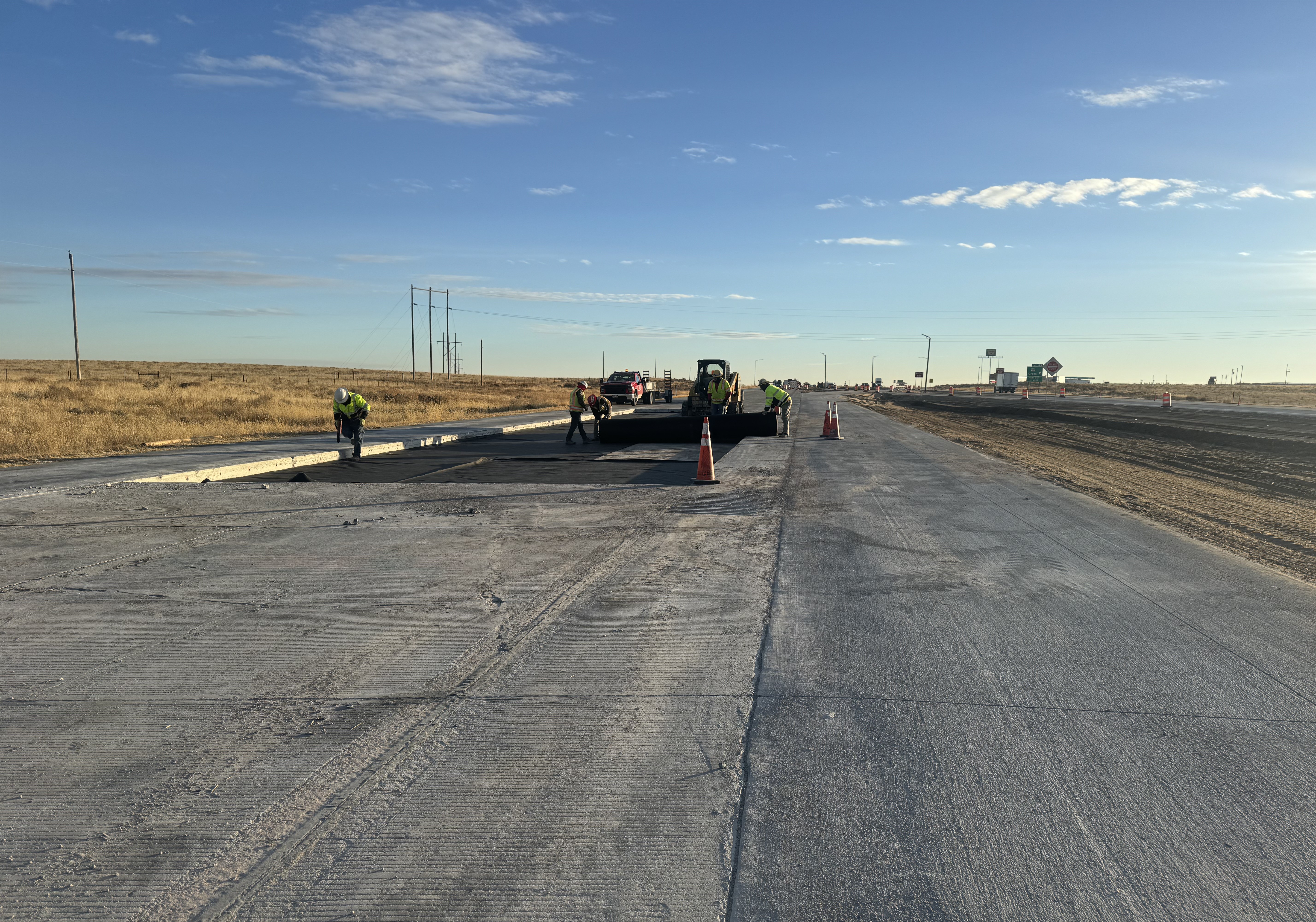 I-76 Corridor Improvements Geogrid Bond Breaker Installation November 2024.jpg detail image