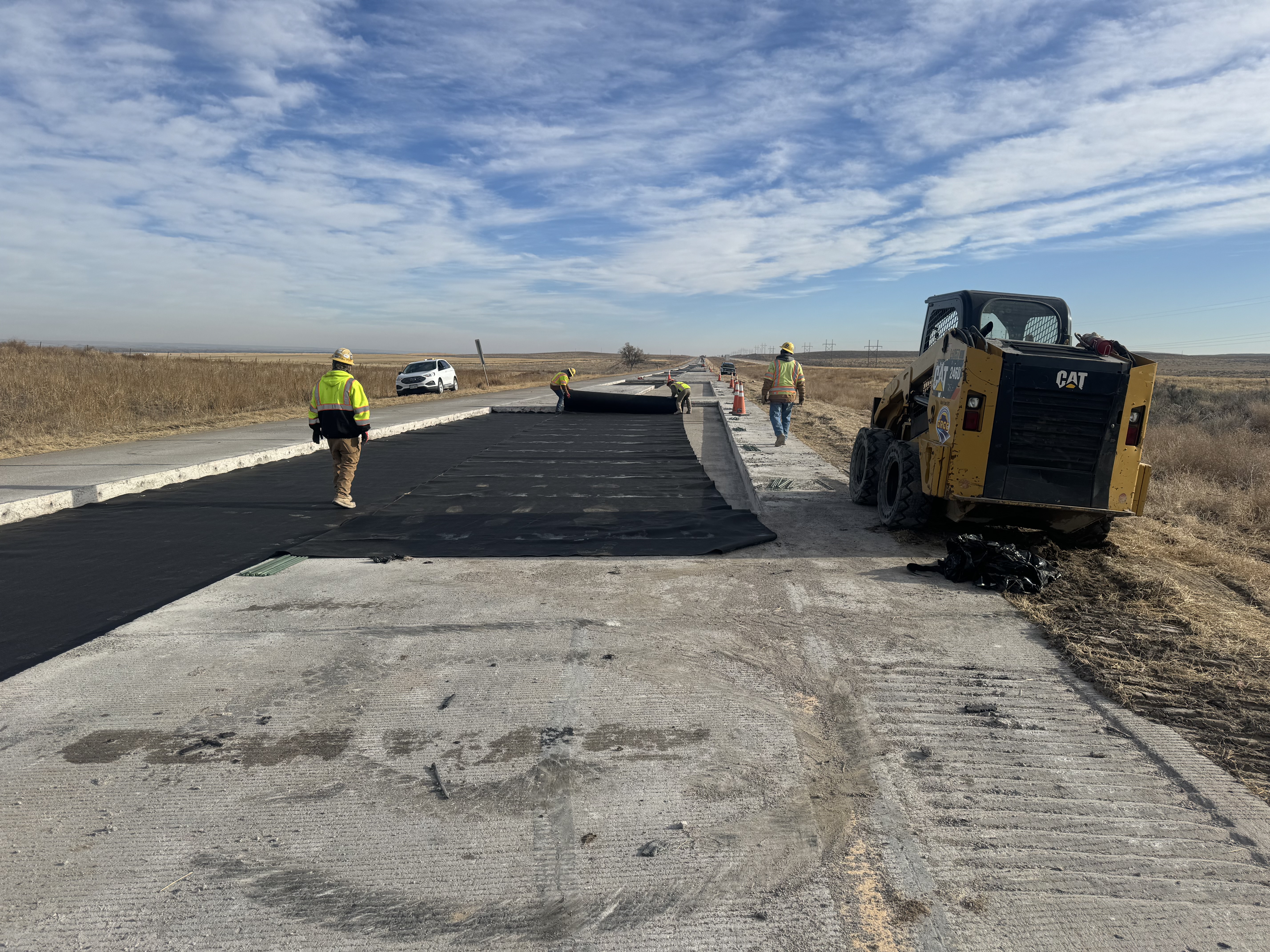 I-76 Corridor Improvements Geotextile Placement November 2024.jpg detail image