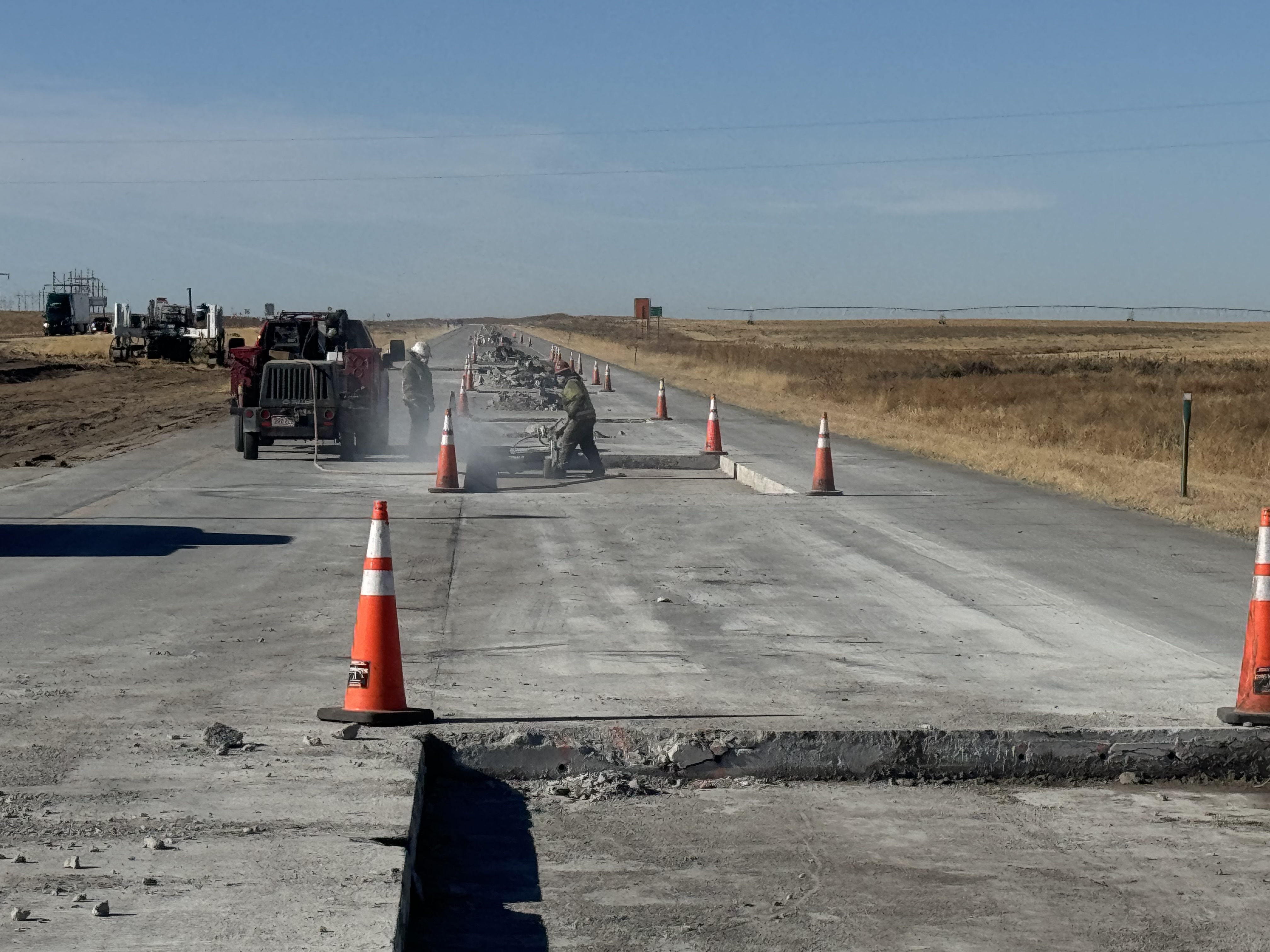 I-76 Corridor Improvements Preparation for Concrete - Drilling to Install Reinforcement Novemeber 2024.jpg detail image