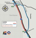 Detour map for closure of southbound I-25 between Mesa Ridge Parkway and Santa Fe Avenue.jpg thumbnail image