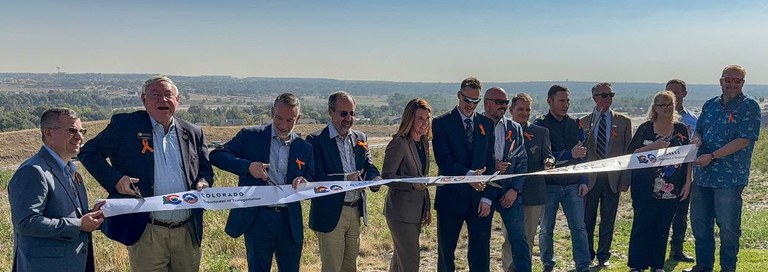 CDOT and community officials cut the official ribbon for the MAMSIP I-25 Safety and Efficiency Improvements Project on Oct. 8