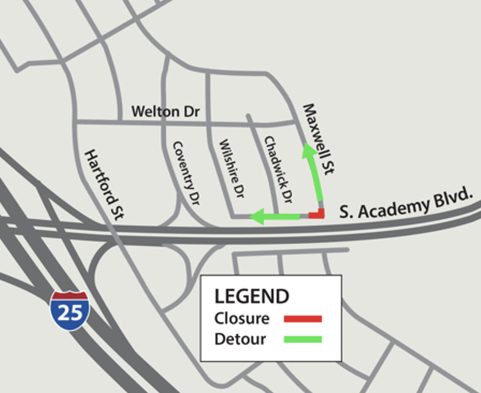 Maxwell Street Closures Near South Academy Boulevard.jpg detail image