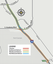 Northbound I-25 detour maps using on- and off-ramps at South Academy Boulevard thumbnail image
