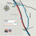 southbound I-25 closure and detour map between Mesa Ridge Parkway and Santa Fe.jpg thumbnail image