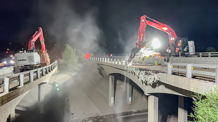South Academy Widening Bridge Demo Bradley Road Overhang Dule Hammering.jpg detail image