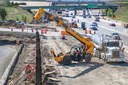 South Academy Widening East of I-25 Sound Wall Setting H Pile Beams.jpg thumbnail image