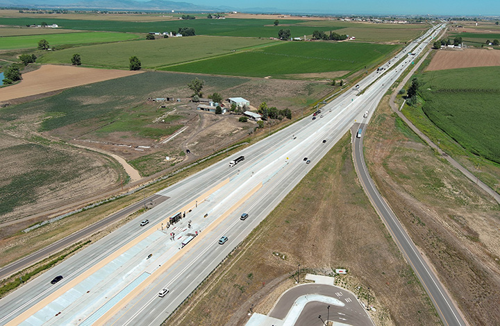 I-25 North Express Lanes Aerial View of CO 56 Bus Stop I-25 North Corridor to CO 60.jpg detail image