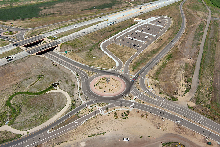 I-25 North Express Lanes Aerial View of CO 56 New Interchange.jpg detail image