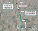 East Frontage Road Closure Map with Segment 5 & 6 Detours thumbnail image