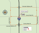 I-25 North Express Lanes Project will temporarily close Weld County Road 46 under I-25 project map.png thumbnail image