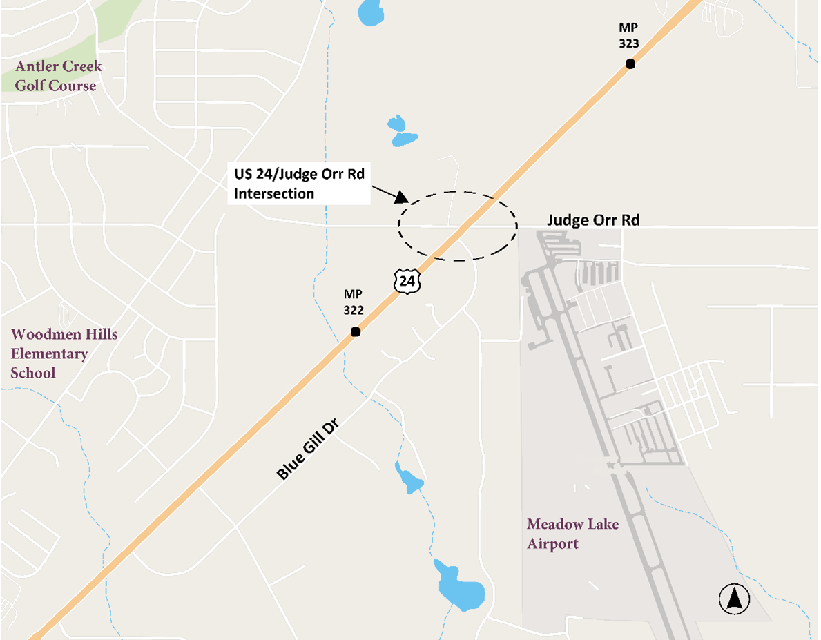 US 24 Judge Orr Road Intersection Map.png detail image