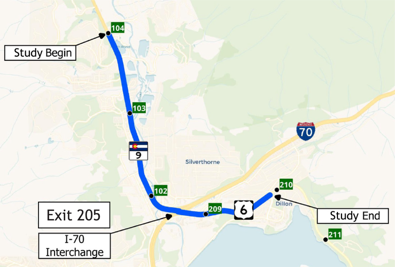 US 6 & CO 9 Study Area Map