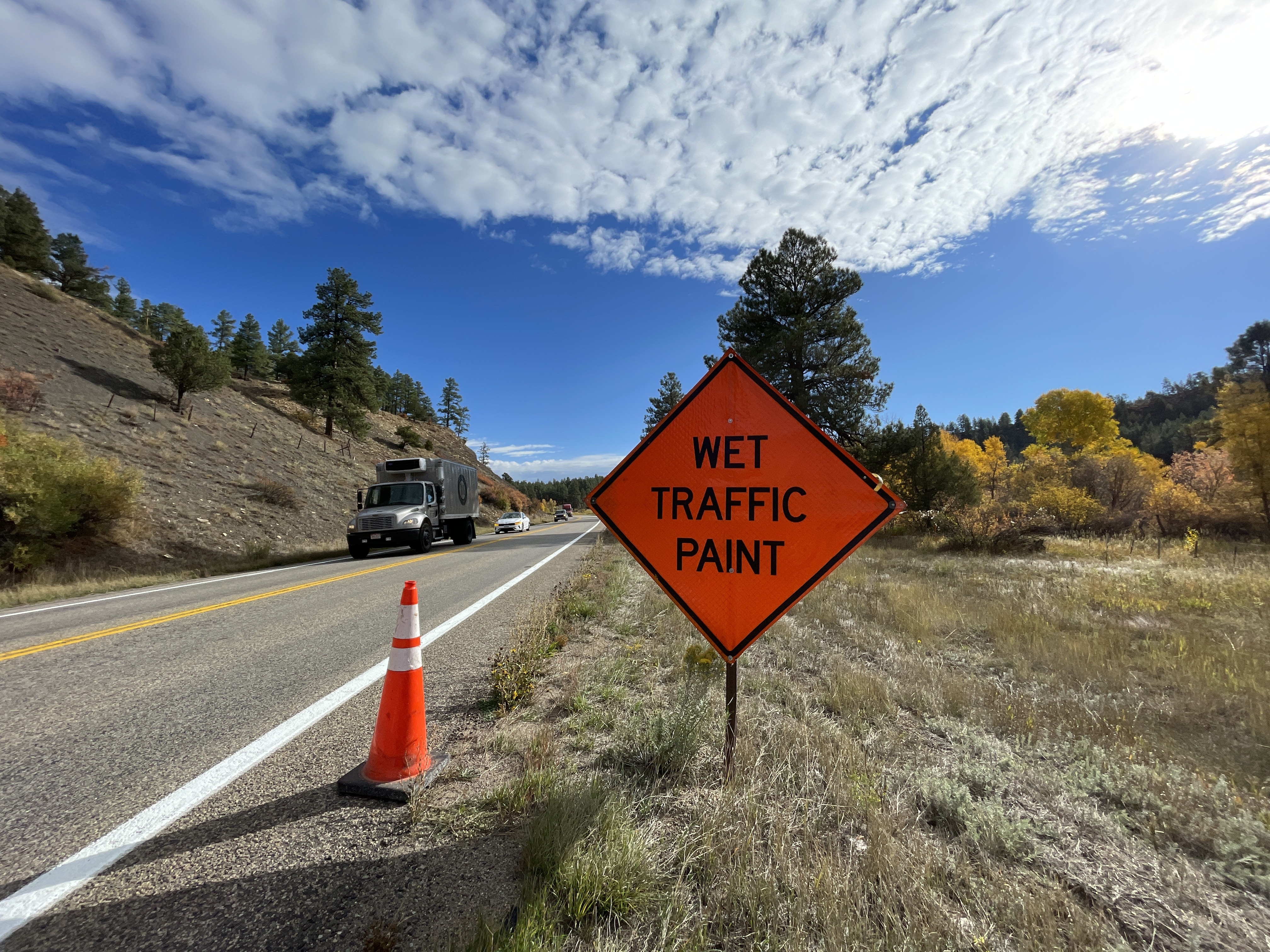 wet_traffic_paint_sign_beside_the_US160.jpg detail image