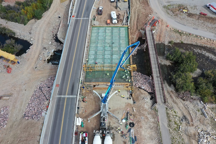 US 285 CO 9 Intersection Improvements and Bridge Replacement Direct Overhead View Deck Pour.jpg detail image