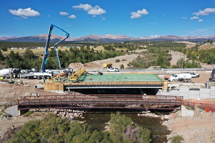 US 285 CO 9 Intersection Improvements and Bridge Replacement Low West View Deck Pour.jpg detail image