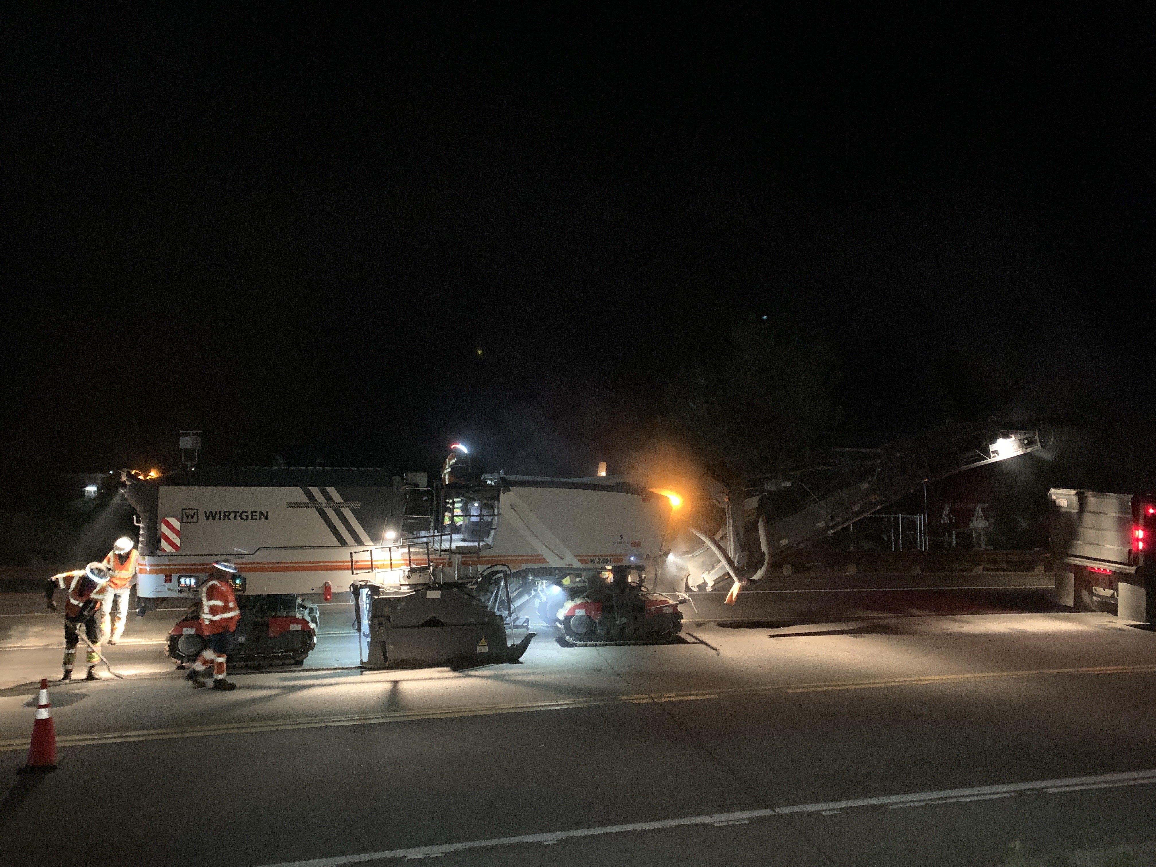 US 34 and US 36 Resurfacing Pavement Milling at Night.JPG detail image