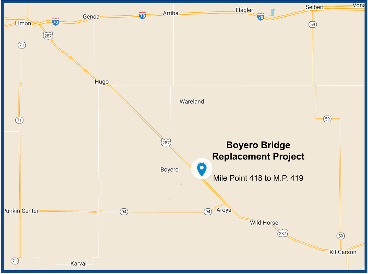 US 40 CO 287 Boyero Bridge Replacement Location Map.png detail image