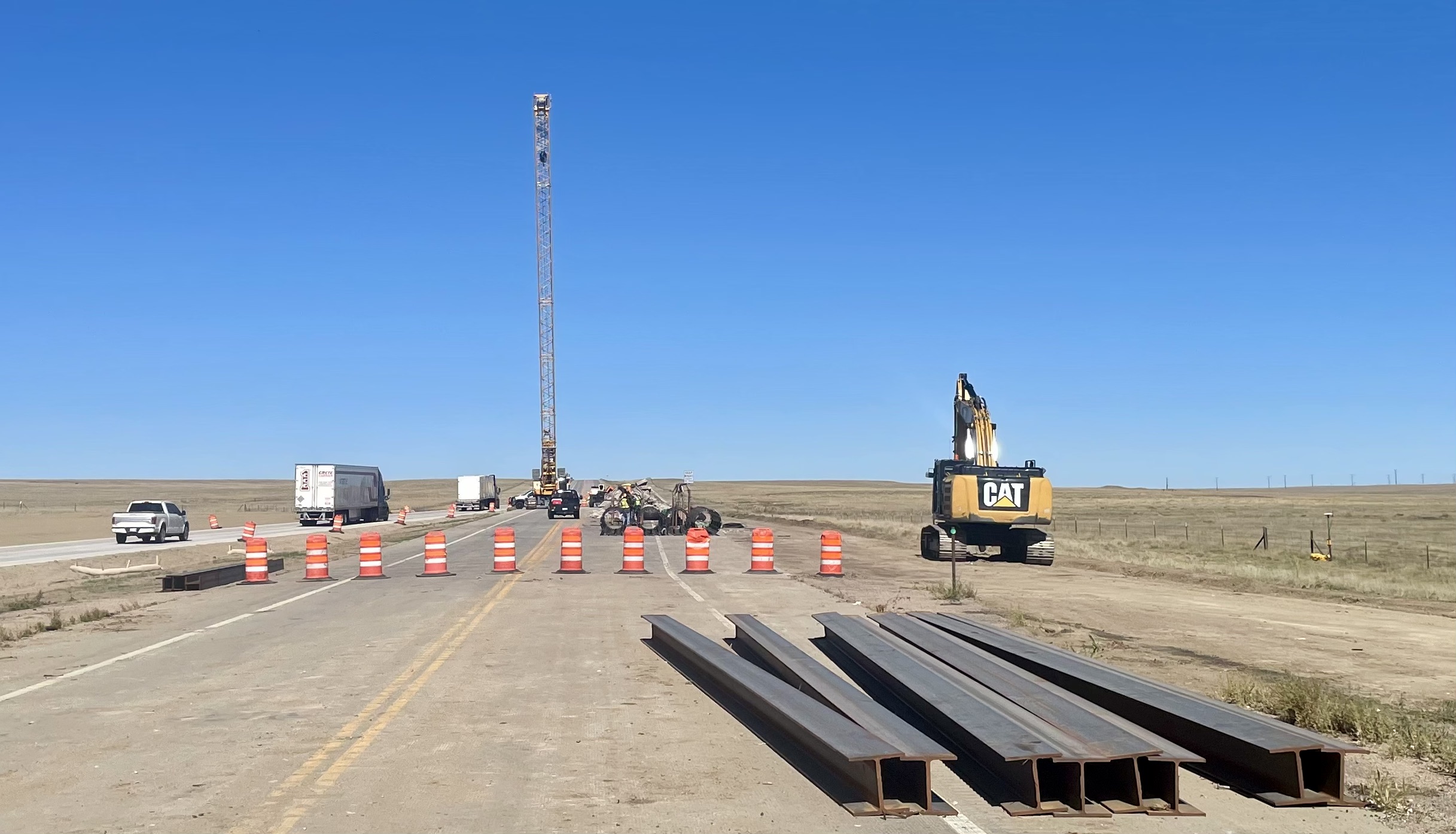 US 40 - CO 287 Boyero Bridge Replacement Crane for Pile Driving September 2024.jpeg detail image