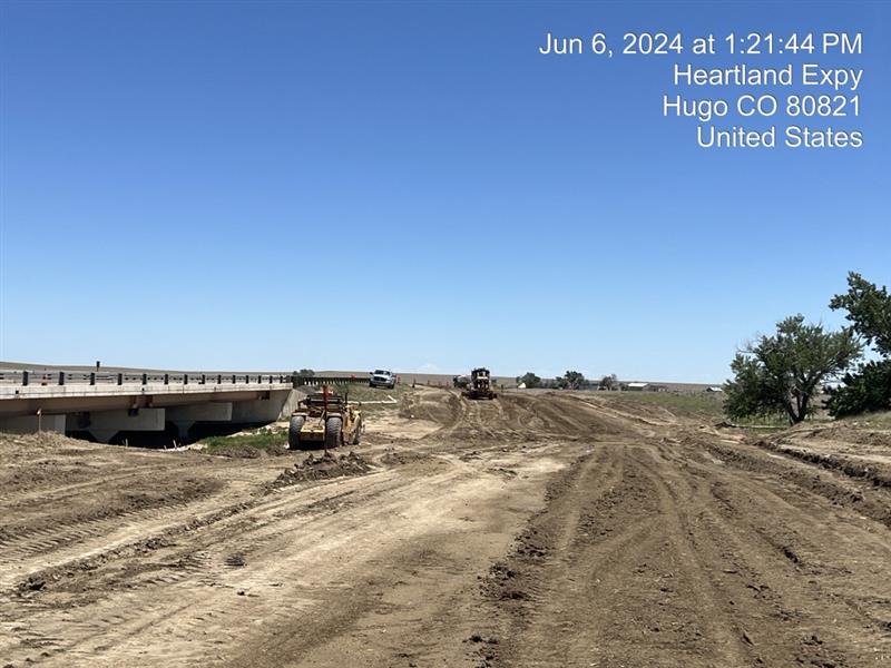 US 40 - US 287 Boyero Bridge Replacement Earthwork for Detour Bridge June 6 2024.jpeg detail image