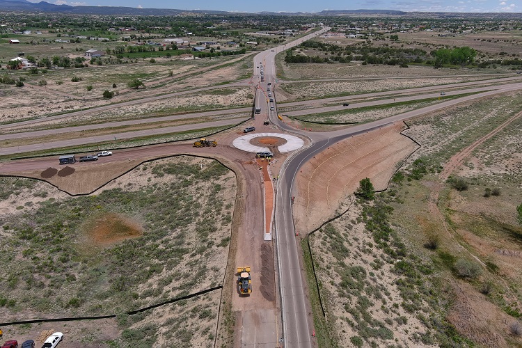 US 50 - CO 115 Roundabout South to North Zoomed View Taken with Drone May 16 2024.jpg detail image