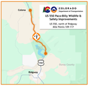 US 550 Paco - Billy Wildlife & Safety Improvements Project map between Ridgway and Colona Mile Points 109 - 117.png thumbnail image