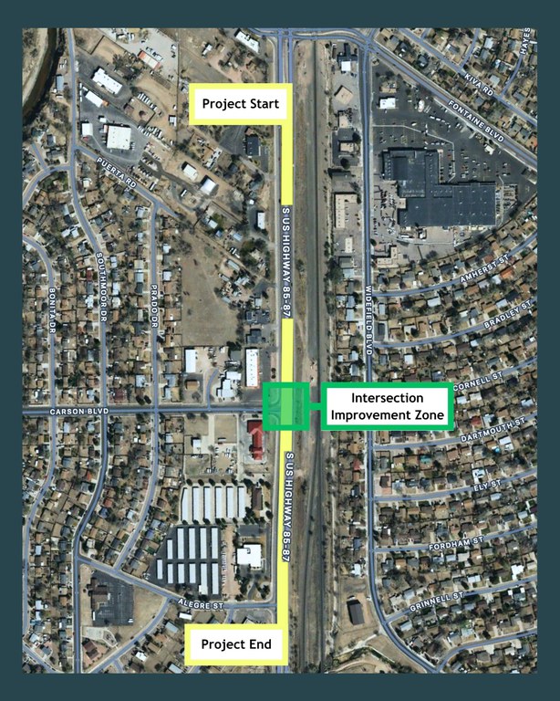 US 85 and Carson Boulevard Intersection Improvements Project Map