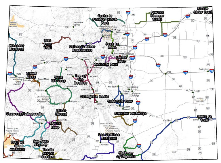 Scenic Drives In Colorado Map Colorado Scenic Byways — Colorado Department of Transportation